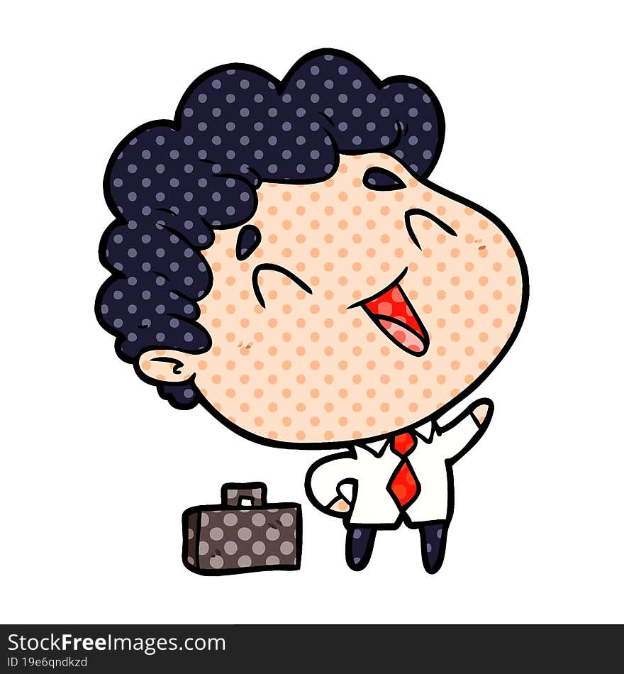 cute cartoon businessman. cute cartoon businessman