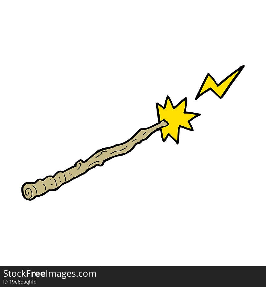 cartoon magic wand