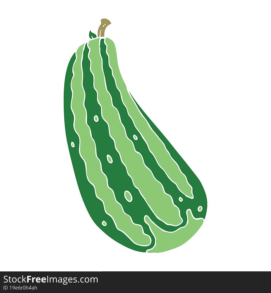 flat color illustration of a cartoon marrow