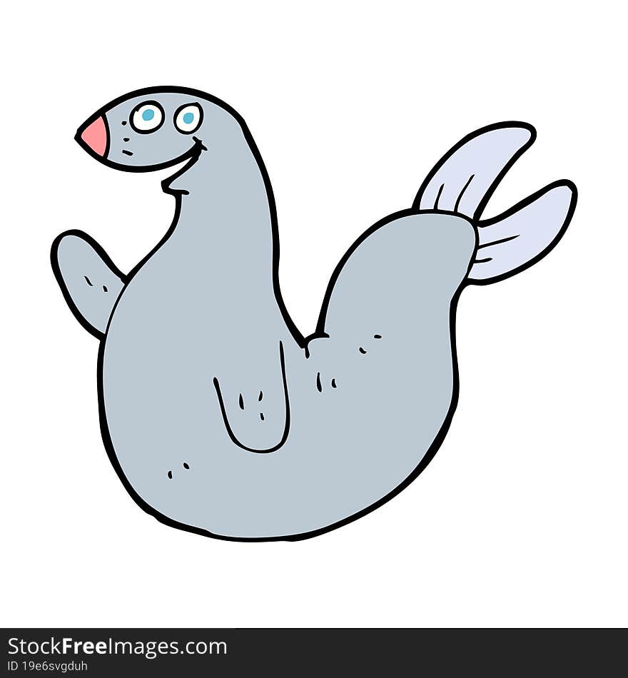 cartoon happy seal