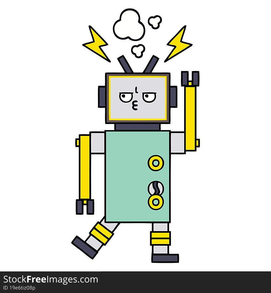 cute cartoon of a robot. cute cartoon of a robot