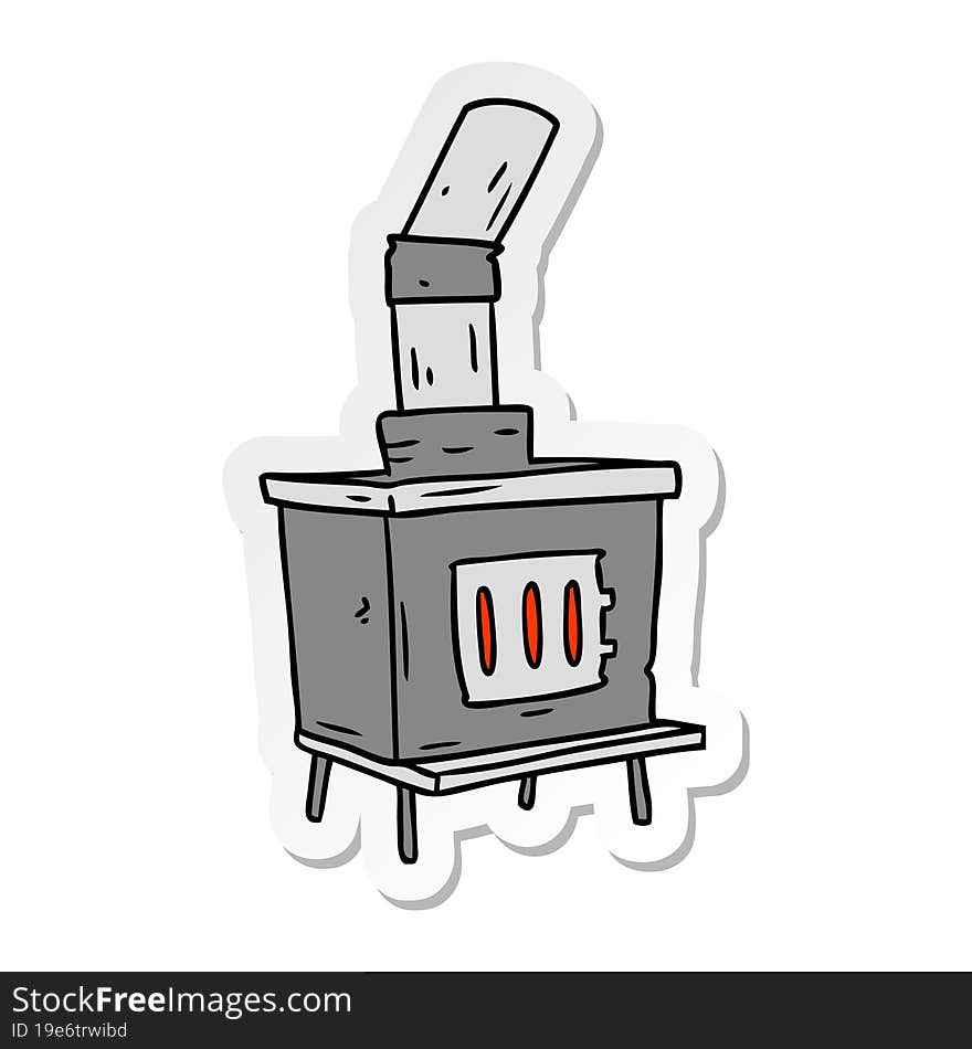 sticker cartoon doodle of a house furnace