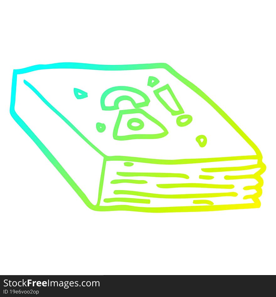 Cold Gradient Line Drawing Cartoon Local Phone Book