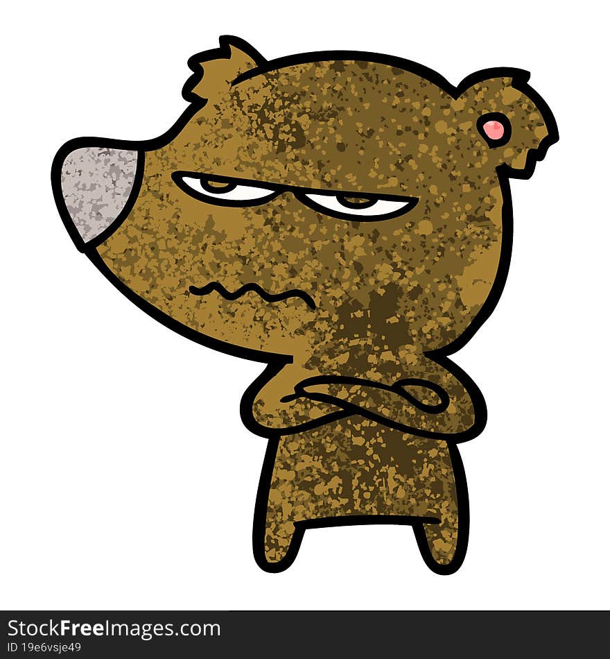 angry bear cartoon. angry bear cartoon