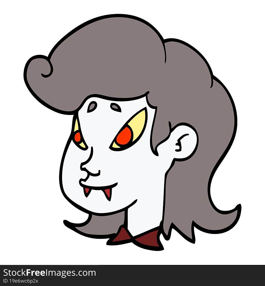cartoon doodle vampire