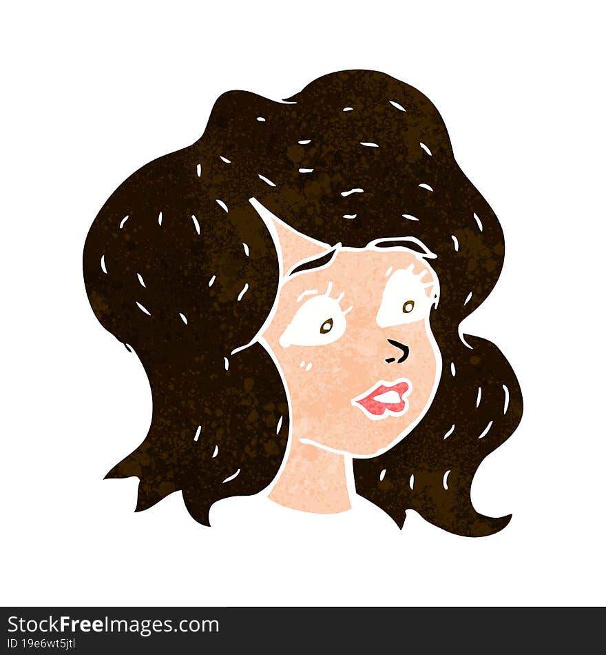 cartoon woman looking concerned