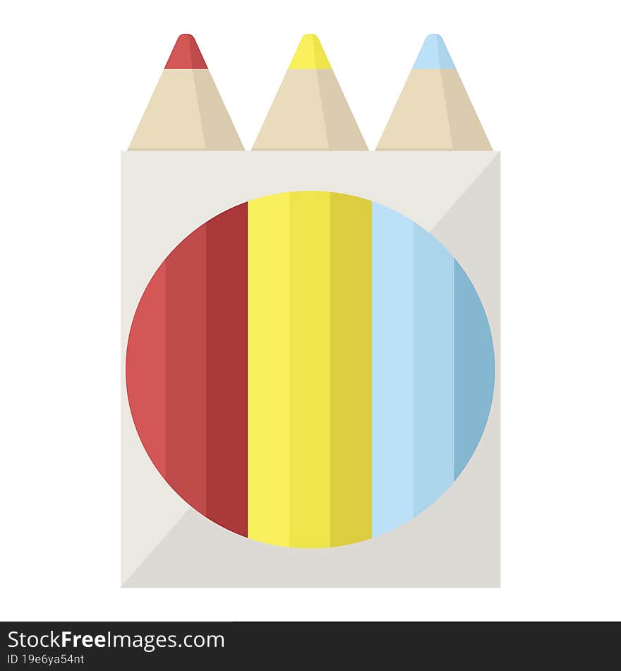 pack of coloring pencils graphic icon