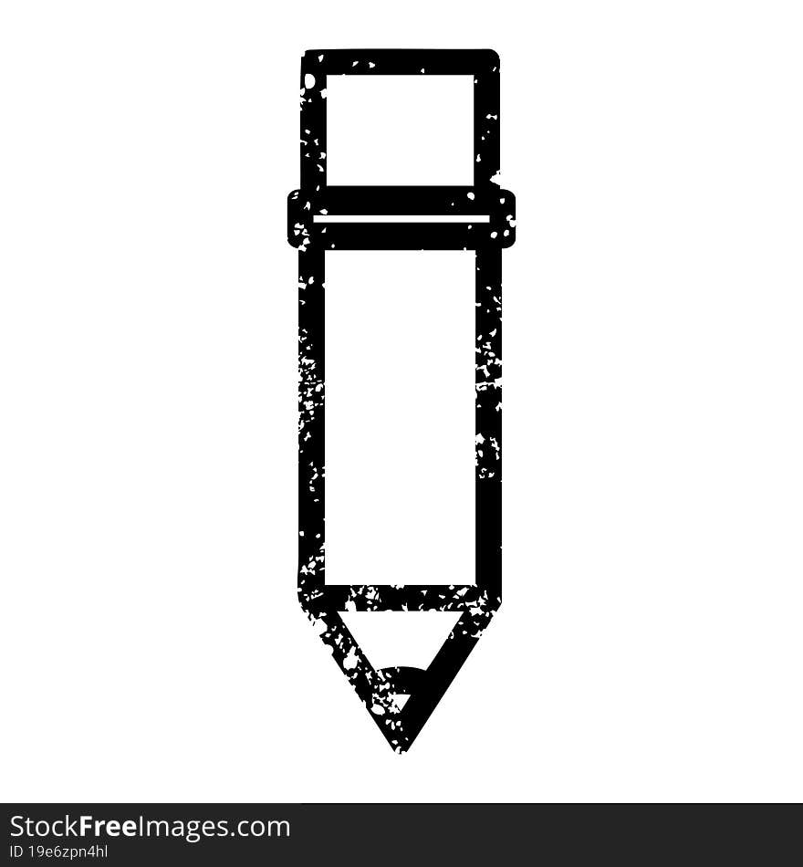 simple pencil distressed icon