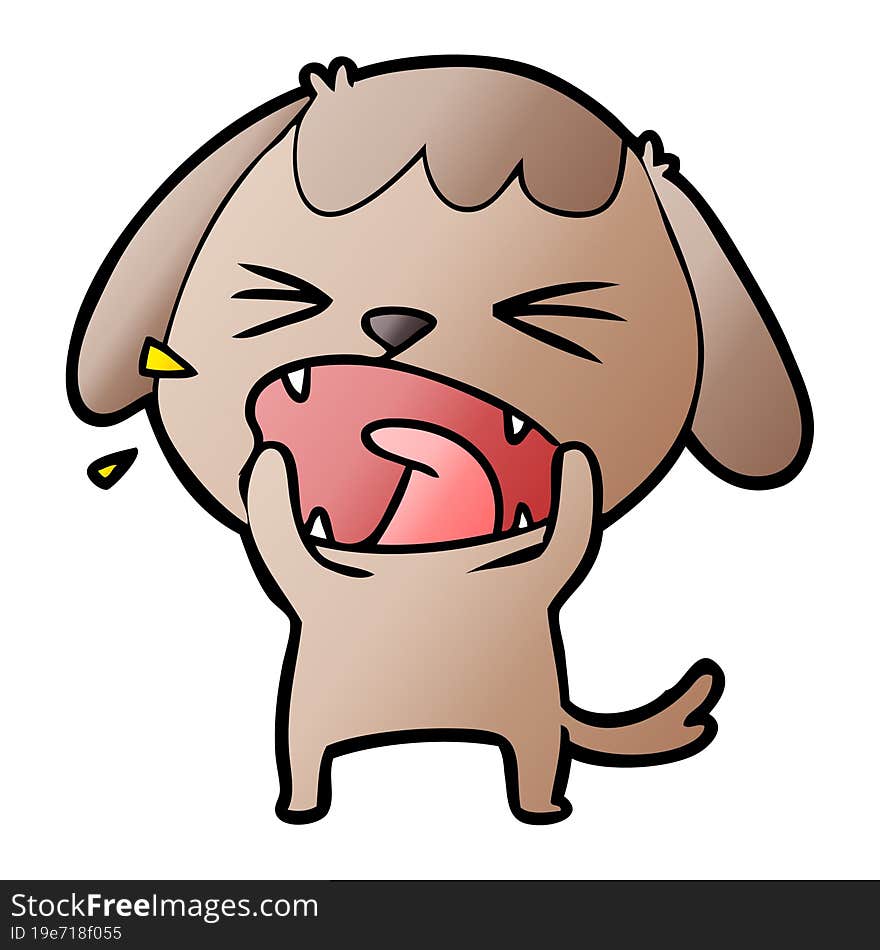 cute cartoon dog barking. cute cartoon dog barking