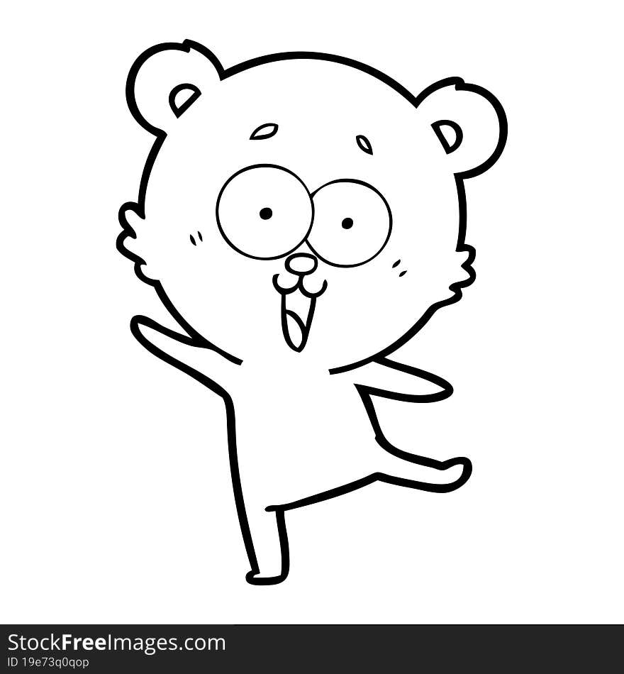 laughing teddy  bear cartoon. laughing teddy  bear cartoon