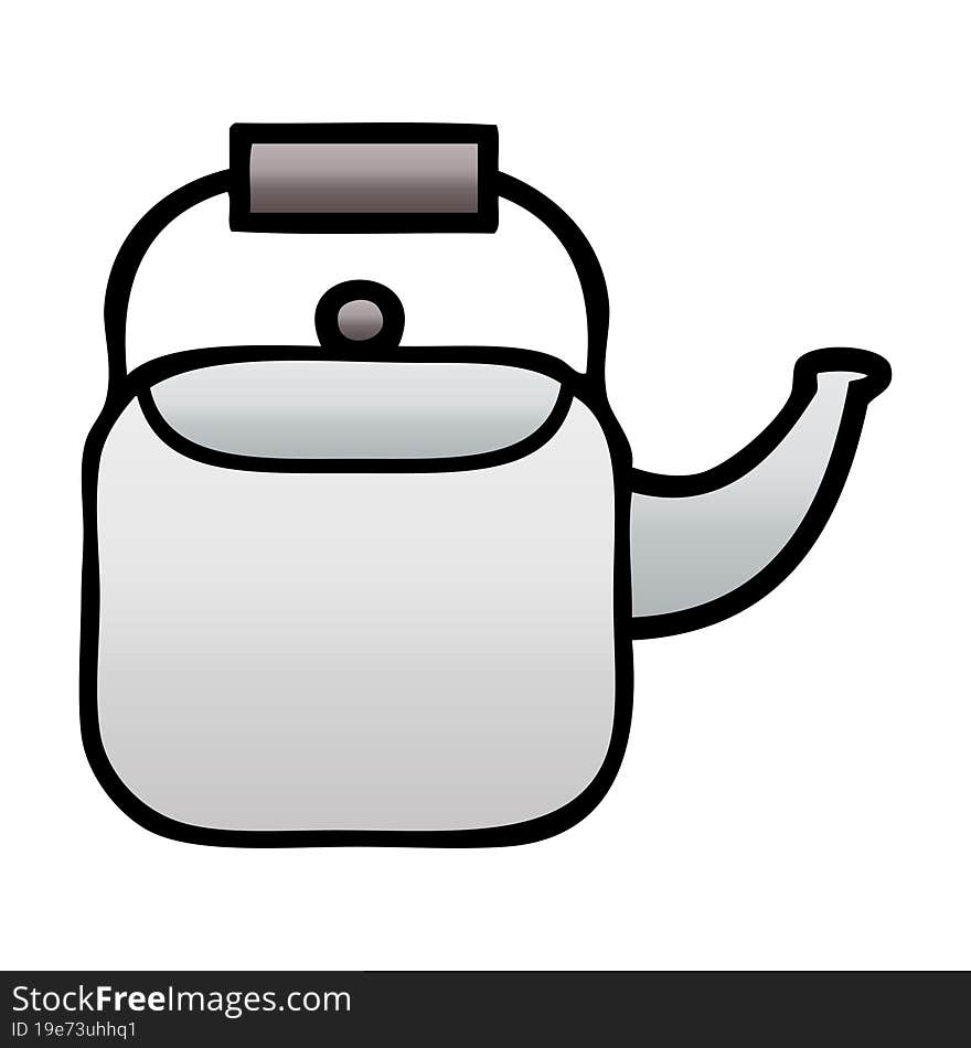 Gradient Shaded Cartoon Kettle Pot