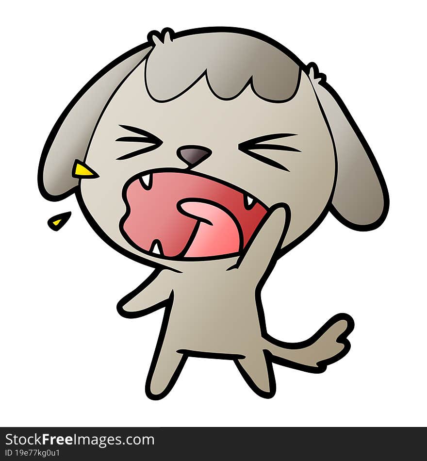 cute cartoon dog barking. cute cartoon dog barking