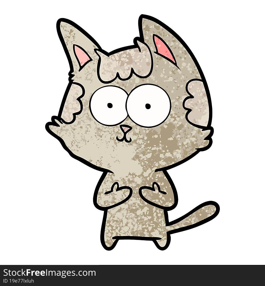 happy cartoon cat. happy cartoon cat