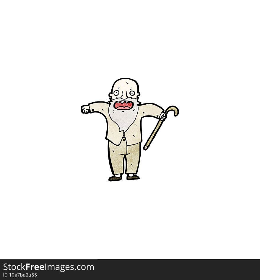 cartoon old man