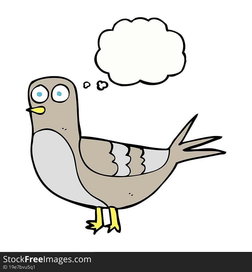 Thought Bubble Cartoon Pigeon