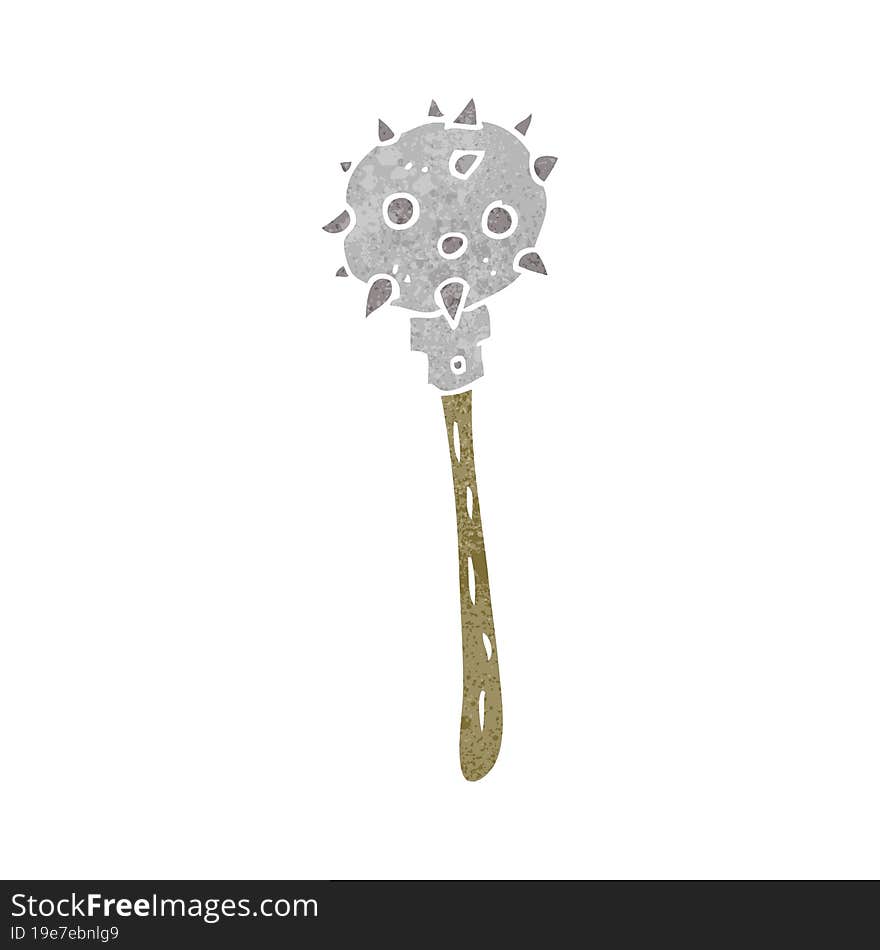 retro cartoon medieval mace