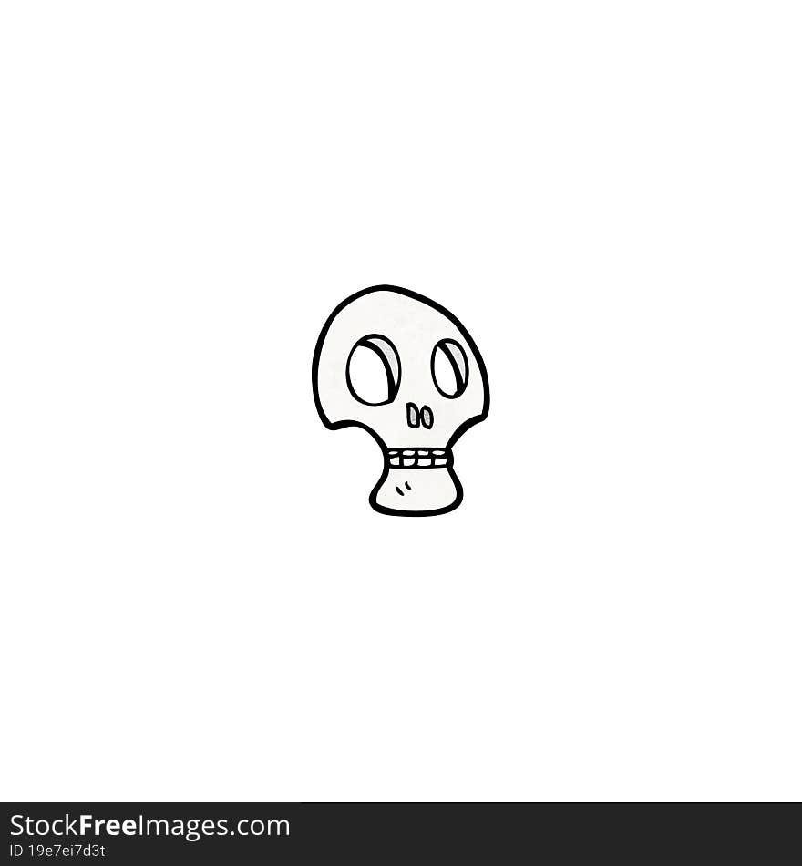 spooky skull symbol cartoon