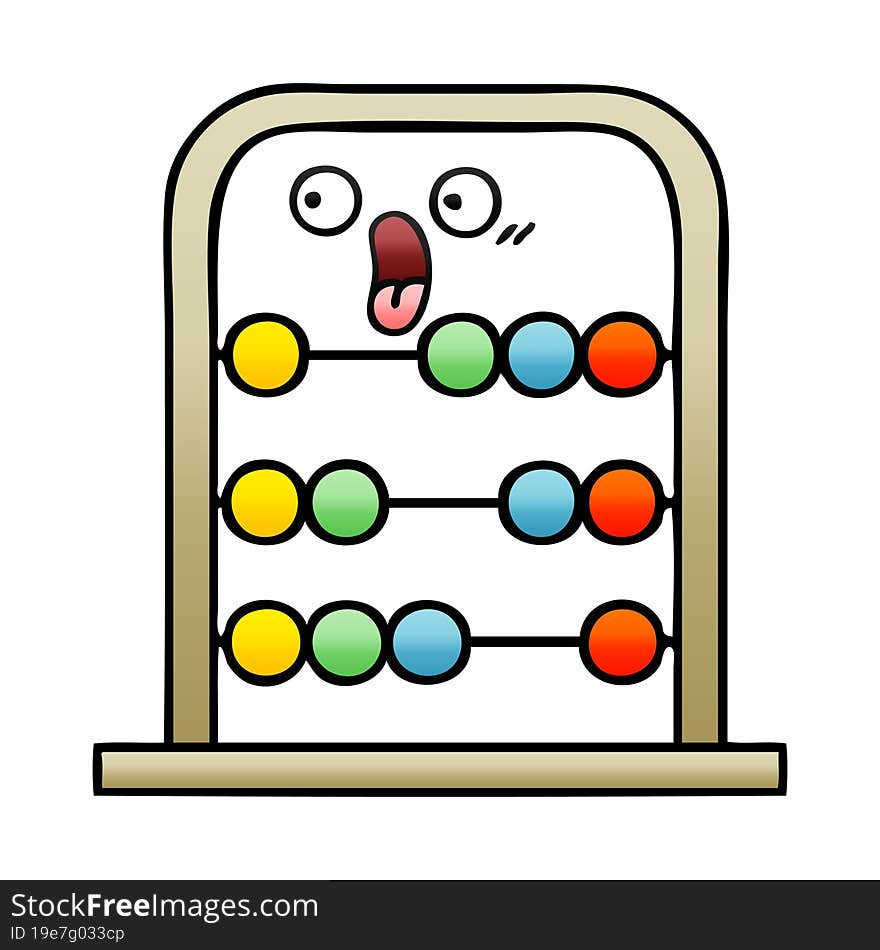 Gradient Shaded Cartoon Abacus