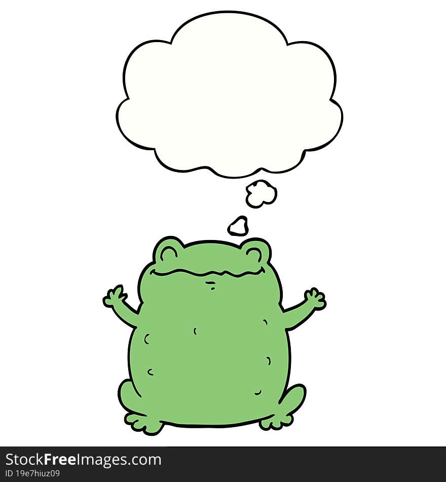 cartoon toad and thought bubble