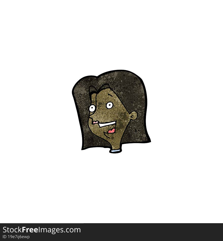 cartoon happy woman\'s face