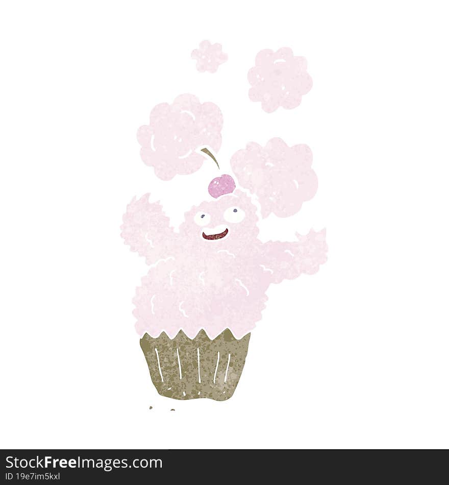 cartoon cupcake monster