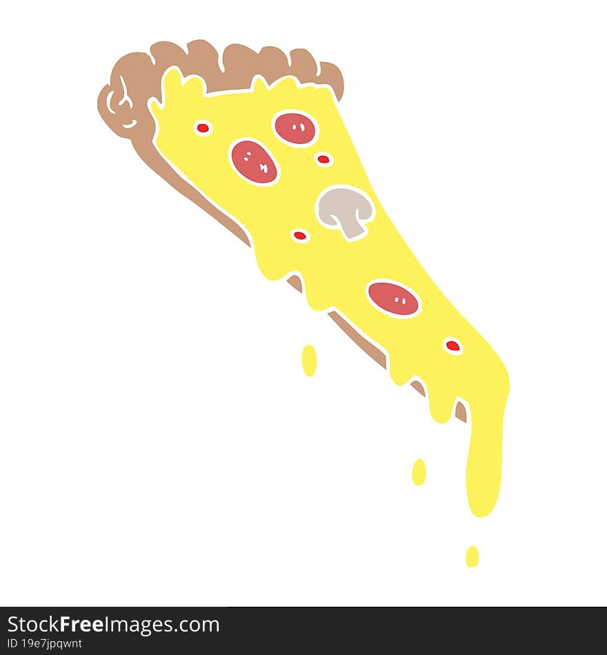 Cartoon Doodle Slice Of Pizza