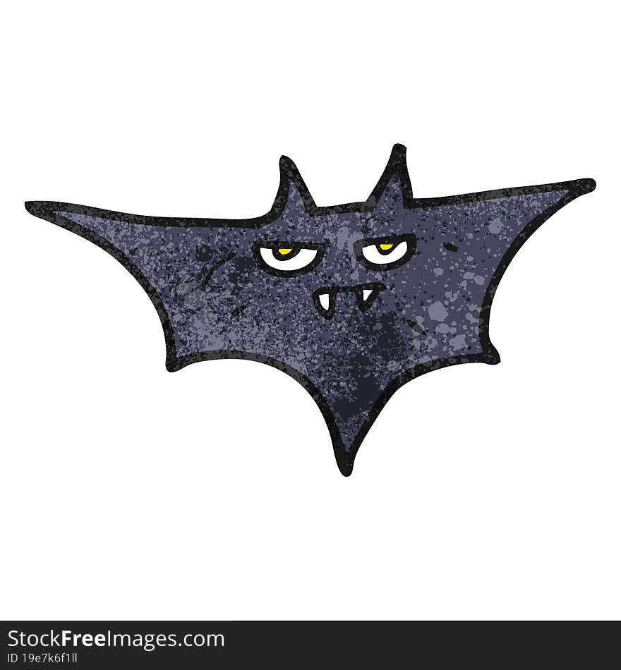 textured cartoon halloween bat