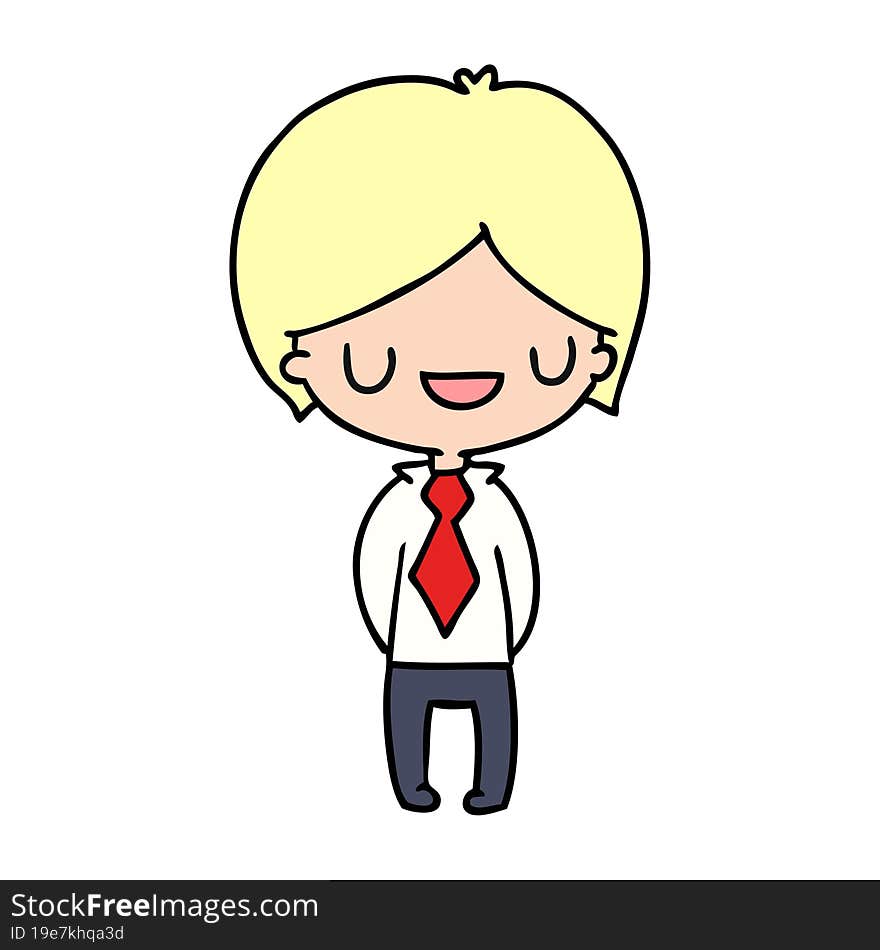 Cartoon Of A Kawaii Cute Boy