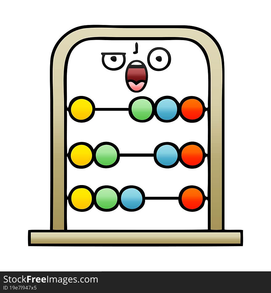 gradient shaded cartoon abacus