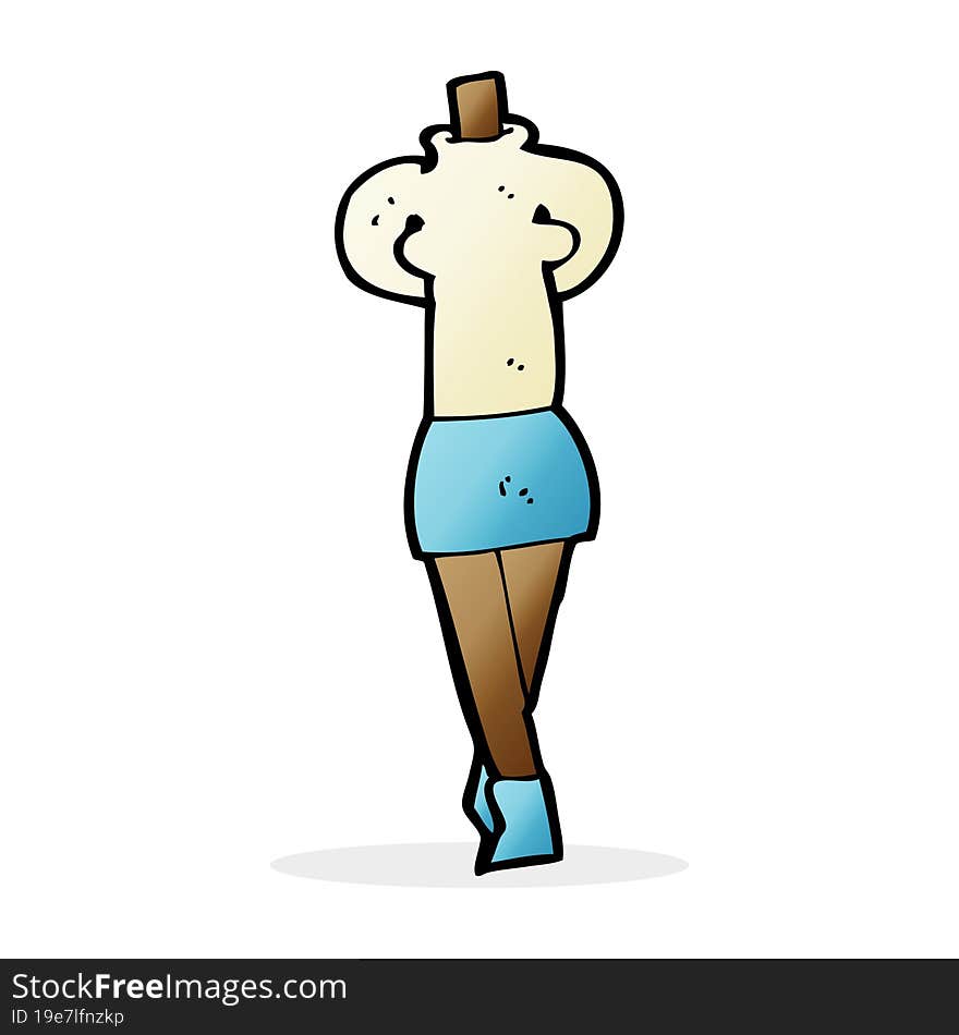 cartoon female body (mix and match cartoons or add own photos