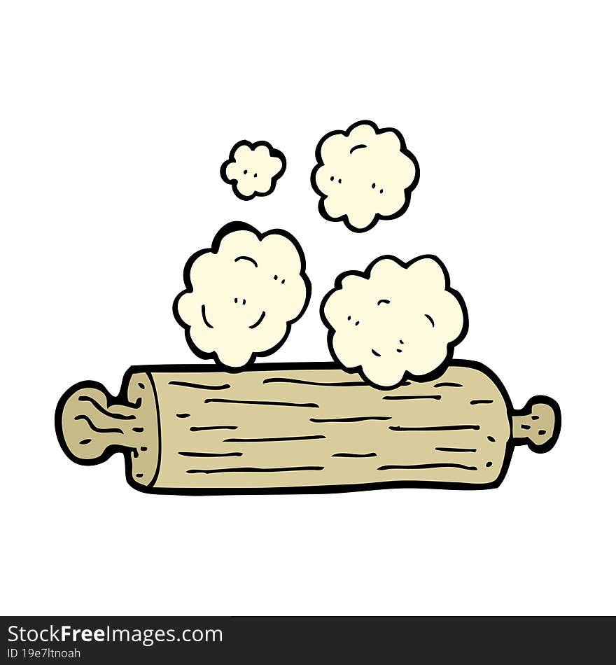 cartoon rolling pin