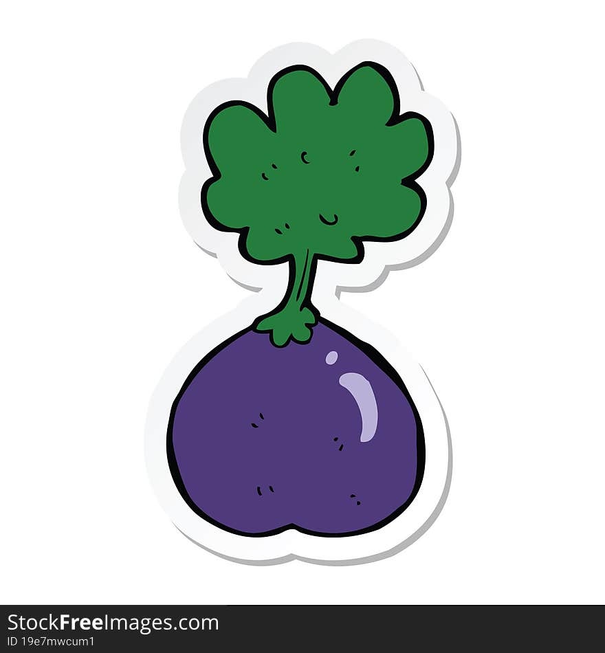 sticker of a cartoon vegetable