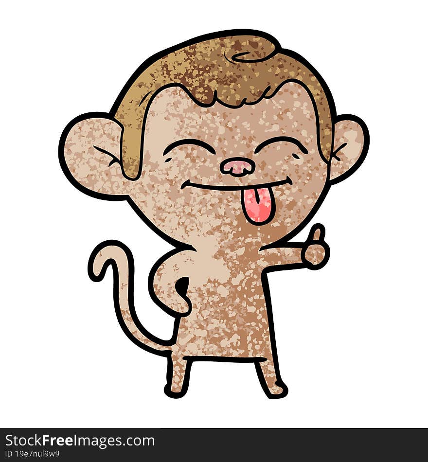 funny cartoon monkey. funny cartoon monkey