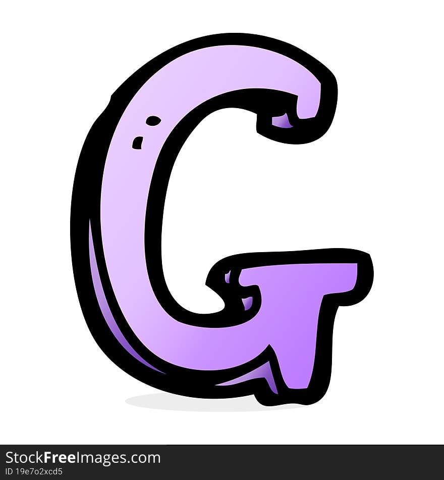 cartoon letter G