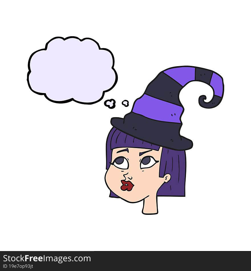 Thought Bubble Cartoon Witch