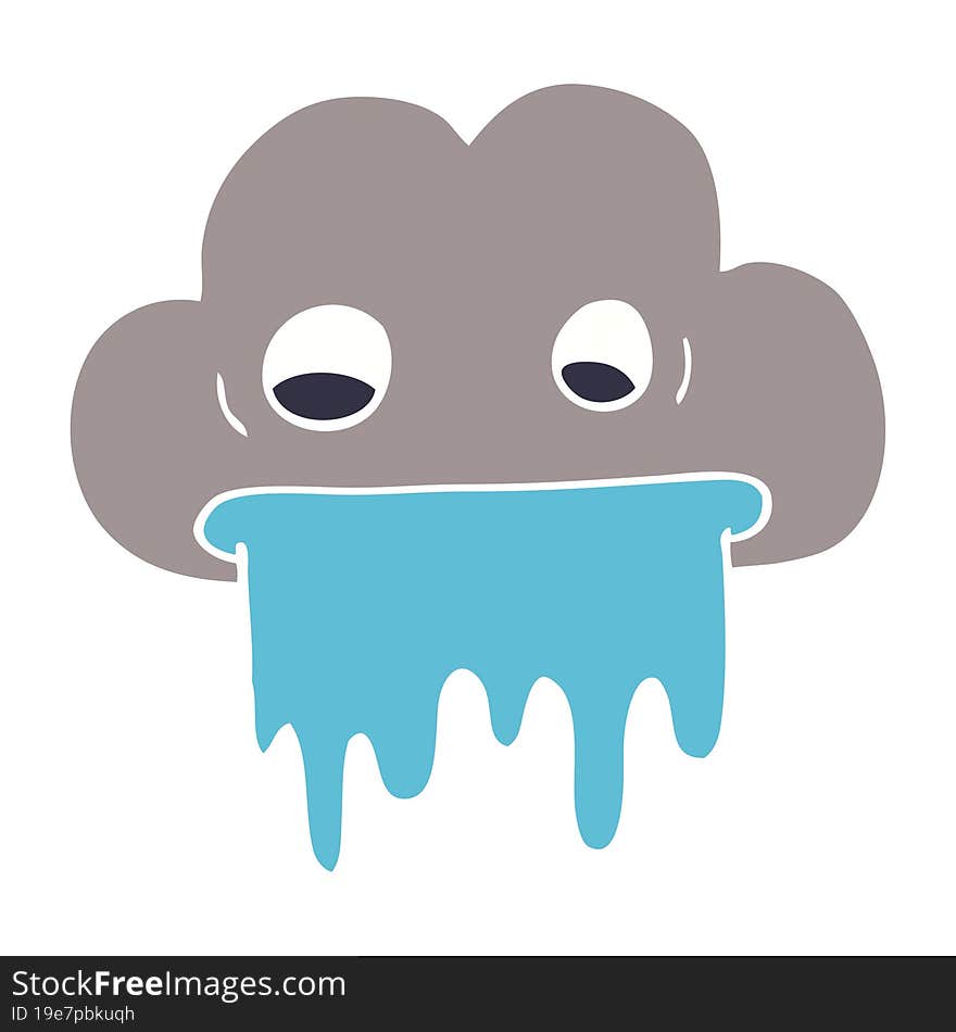 cartoon doodle rain cloud