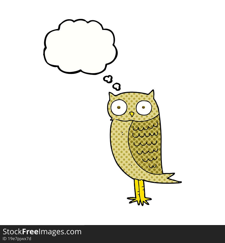 Thought Bubble Cartoon Owl