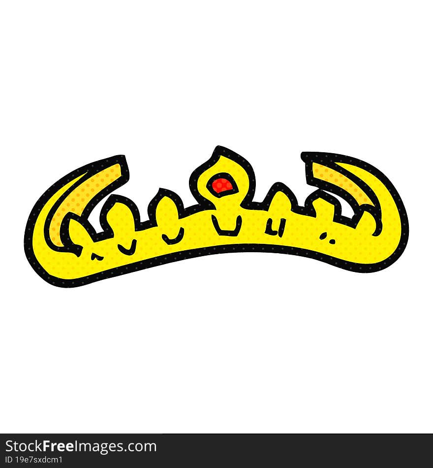 freehand drawn cartoon tiara