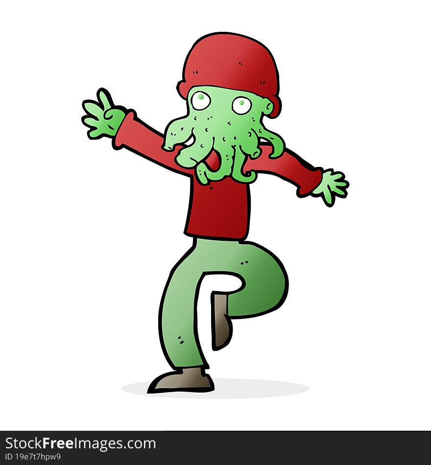 Cartoon Alien Monster Man