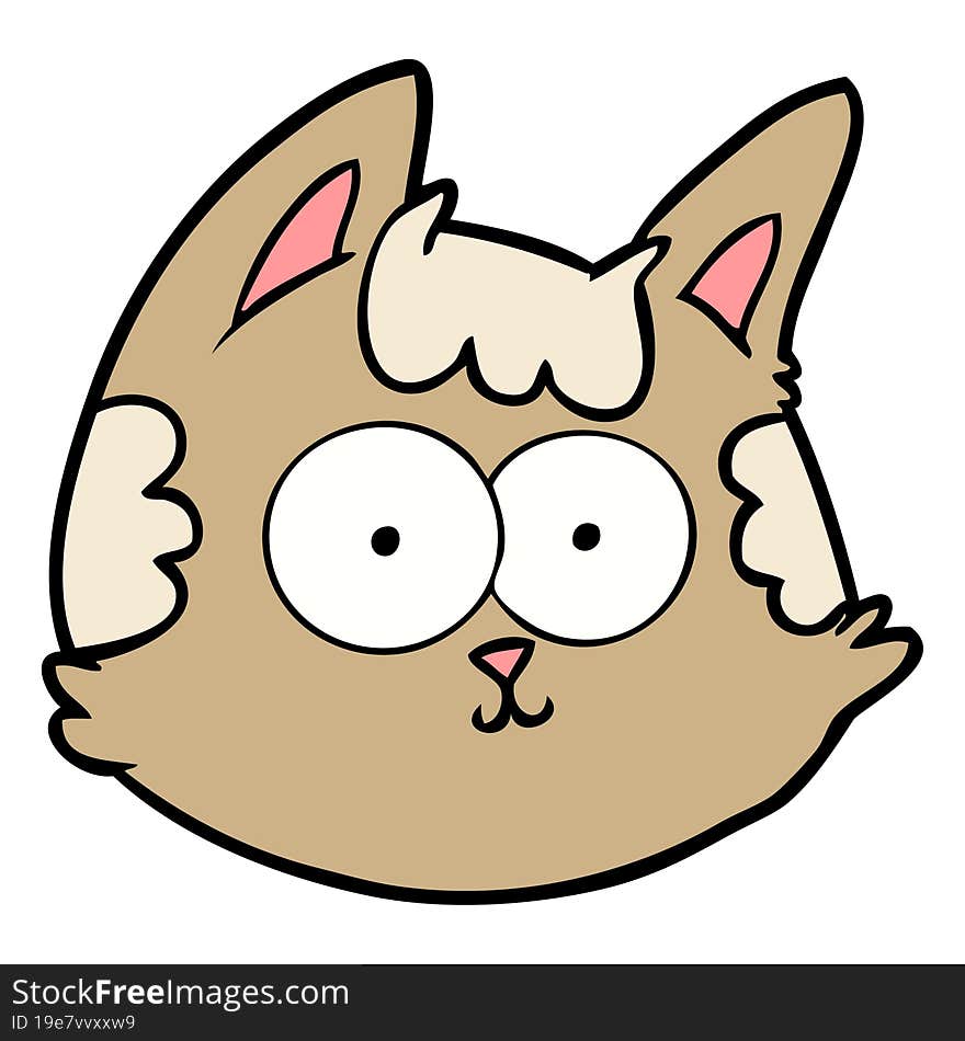 cartoon cat face. cartoon cat face