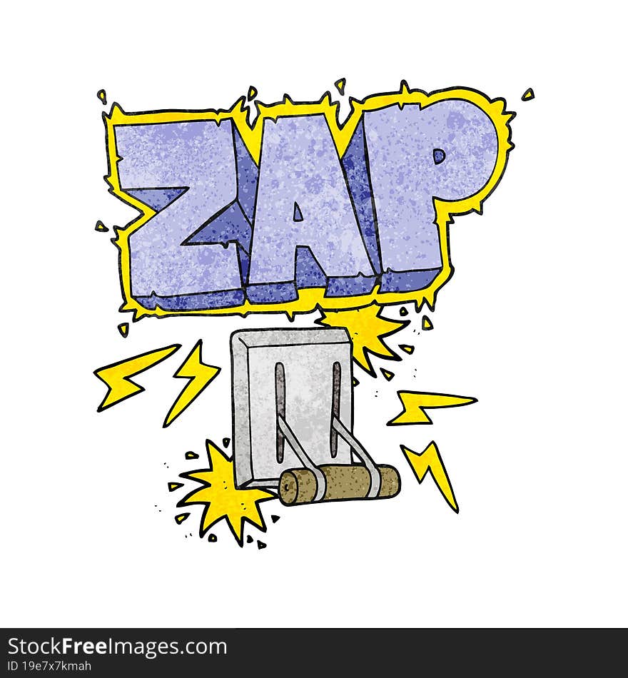 textured cartoon electrical switch zapping