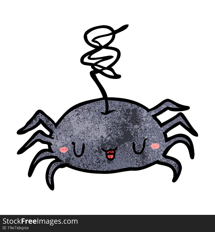 cartoon halloween spider. cartoon halloween spider