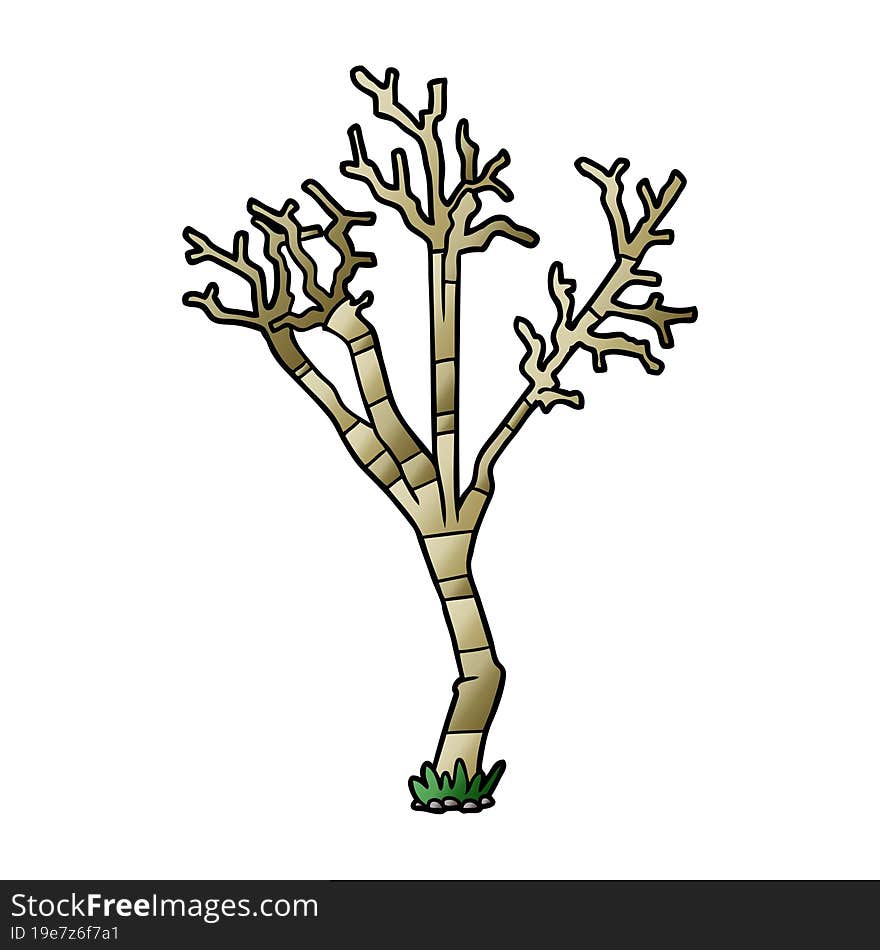 cartoon winter tree. cartoon winter tree