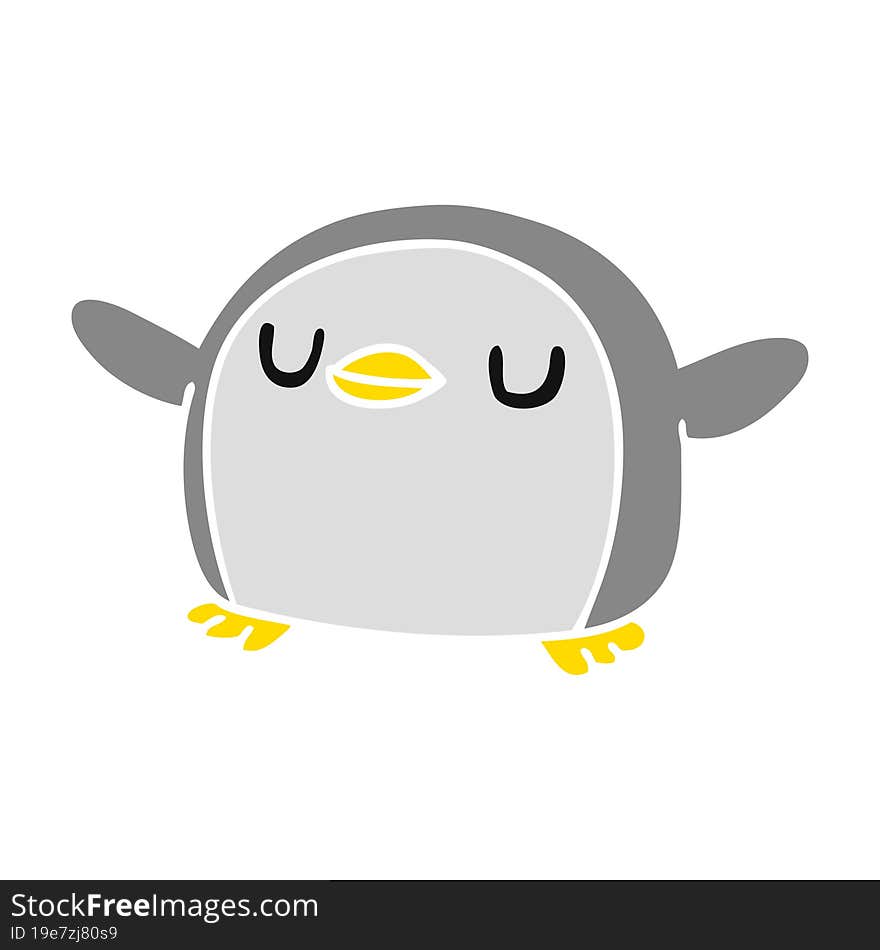 cartoon illustration kawaii of a cute penguin. cartoon illustration kawaii of a cute penguin