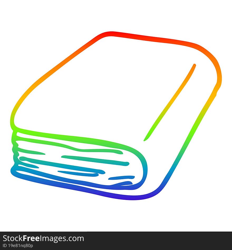 rainbow gradient line drawing cartoon diary book