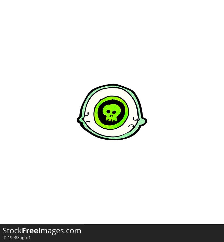 spooky mystic eye cartoon