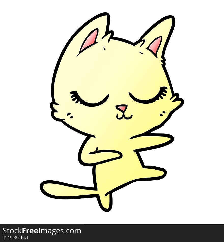 calm cartoon cat. calm cartoon cat