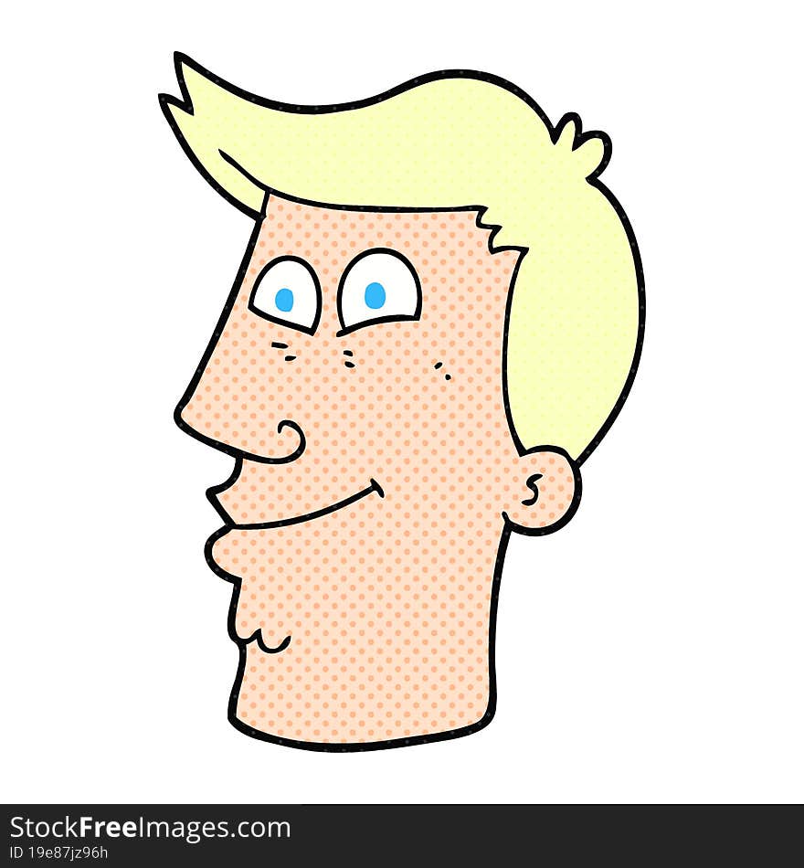 cartoon male face