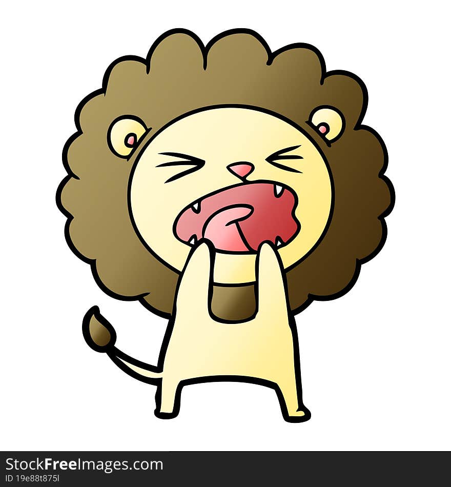 cartoon angry lion. cartoon angry lion