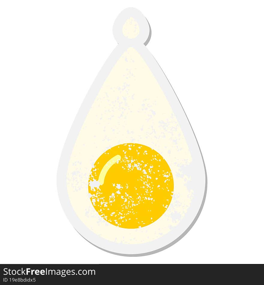 Egg Yolk Grunge Sticker